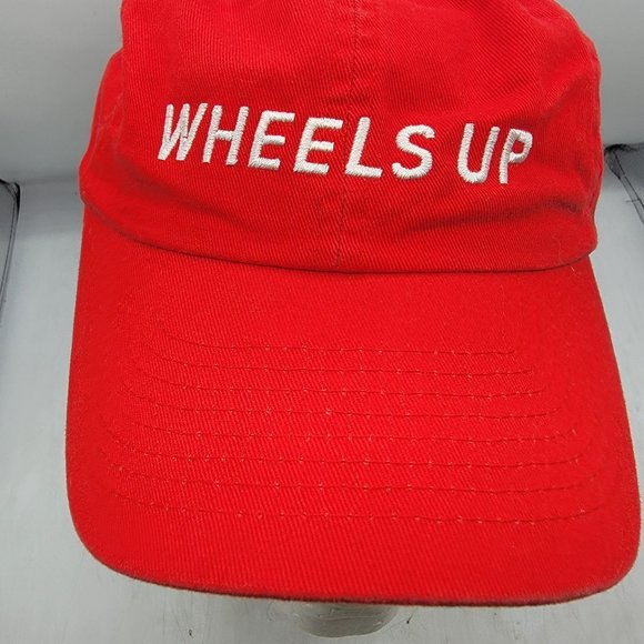 Wheels Up Hat Red American Flag Adjustable Strap Back Casual Outdoors - Picture 5 of 9